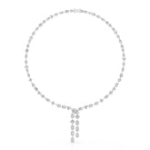 33.14 CT Lab Diamond Heart Cut Marquise Necklace